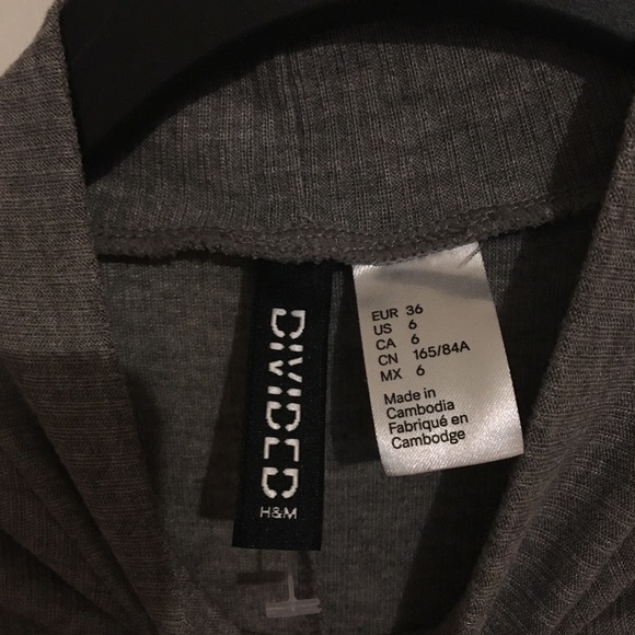 H&M | High Neckline “Stay Positive” Grey Dress. - Picture 4 of 5